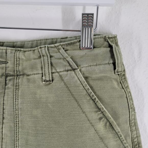 Free People Distressed Shorts Womens 6 Green Daisy Dukes BOHO Festival - Picture 4 of 11